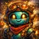 A colorful abstract animal avatar with vibrant hues and dynamic shapes for a profile picture